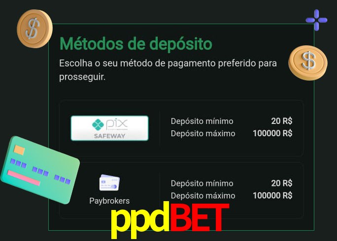 O cassino ppdbet oferece uma grande variedade de métodos de pagamento